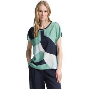 TOM TAILOR Women's 1045569 T-Shirt, 38043-Faded Green Abstract Flower, M TOM TAILOR Women's 1045569 T-Shirt, 38043-Faded Green Abstract Flower, M