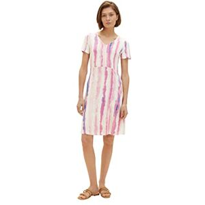 TOM TAILOR Ladie's 1035234 Dress, 31722-Pink Tie Dye Stripe, 38 TOM TAILOR Ladie's 1035234 Dress, 31722-Pink Tie Dye Stripe, 38
