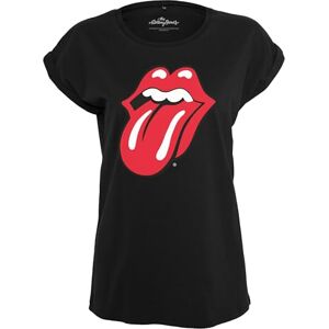 MERCHCODE Women's Rolling Stones Tongue T-Shirt, Black, XL MERCHCODE Women's Rolling Stones Tongue T-Shirt, Black, XL