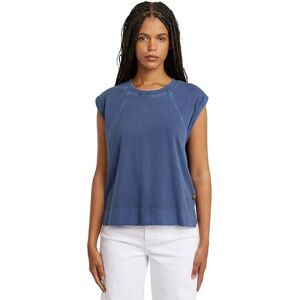 G-STAR Women's Back Zip Overdyed SS T Wmn T-Shirt, Blue (Mid Blue Gd D26421-c261-h362), S G-STAR Women's Back Zip Overdyed SS T Wmn T-Shirt, Blue (Mid Blue Gd D26421-c261-h362), S
