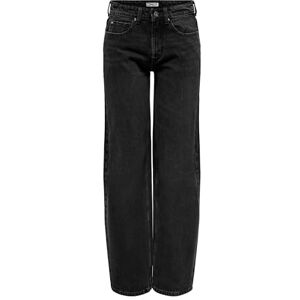 ONLY Women's Onlcarla Mid Wide DNM Ana269 Jean Pants, Washed Black, 29W x 32L ONLY Women's Onlcarla Mid Wide DNM Ana269 Jean Pants, Washed Black, 29W x 32L