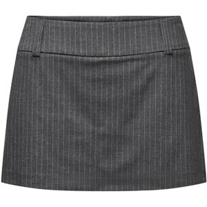 ONLY Women's Onlnoelia Lw Skort Xt TLR Skirt, Dark Grey Melange/Stripes: White Pinstripes, 10 ONLY Women's Onlnoelia Lw Skort Xt TLR Skirt, Dark Grey Melange/Stripes: White Pinstripes, 10