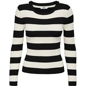 JDY Jacqueline de Yong Female Knitted Jumper PLUM Knitted Jumper, Black/Stripes:w Eggnog Stripes, S JDY Jacqueline de Yong Female Knitted Jumper PLUM Knitted Jumper, Black/Stripes:w Eggnog Stripes, S