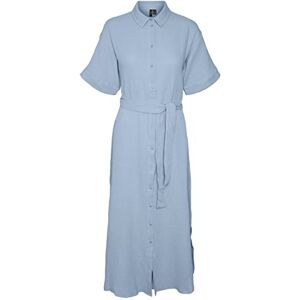 VERO MODA Women's Vmnatali Nia 2/4 Calf Shirt Dress WVN, Skyway, S VERO MODA Women's Vmnatali Nia 2/4 Calf Shirt Dress WVN, Skyway, S