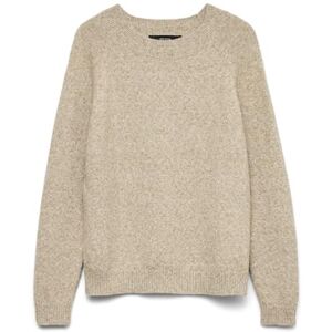 VERO MODA Women's VMDOFFY LS O-Neck Blouse GA NOOS Sweater, Sepia Tint/Detail: Melange, XL VERO MODA Women's VMDOFFY LS O-Neck Blouse GA NOOS Sweater, Sepia Tint/Detail: Melange, XL