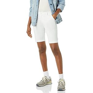 Amazon Essentials Women's Mid-Rise Slim-Fit 10" (25 cm) Inseam Bermuda Chino Shorts, White, 8 Amazon Essentials Women's Mid-Rise Slim-Fit 10" (25 cm) Inseam Bermuda Chino Shorts, White, 8