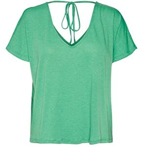 VERO MODA Women's Vmmarijune Ss Deep V-Neck Top JRS T-Shirt, Bright Green, XS VERO MODA Women's Vmmarijune Ss Deep V-Neck Top JRS T-Shirt, Bright Green, XS