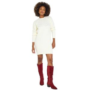 Joe Browns Women's Pointelle Detail Knitted Dress Pullover Sweater, Cream, 12 Joe Browns Women's Pointelle Detail Knitted Dress Pullover Sweater, Cream, 12