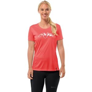 Jack Wolfskin Women's Peak Graphic T W T-Shirt, Vibrant red, L Jack Wolfskin Women's Peak Graphic T W T-Shirt, Vibrant red, L