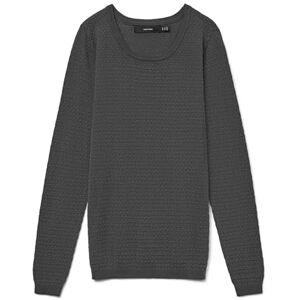 VERO MODA Women's Vmcare Structure Ls O-Neck Blouse Noos Jumper, Grey (Dark Melange), 10 (Manufacturer Size: X-Large) VERO MODA Women's Vmcare Structure Ls O-Neck Blouse Noos Jumper, Grey (Dark Melange), 10 (Manufacturer Size: X-Large)