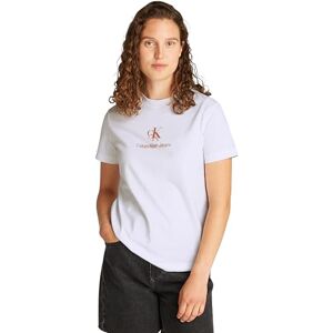 Calvin Klein Women’s Short Sleeve Shadow Graphic Regular Fit T-Shirt, White (Brilliant White), XXS Calvin Klein Women’s Short Sleeve Shadow Graphic Regular Fit T-Shirt, White (Brilliant White), XXS