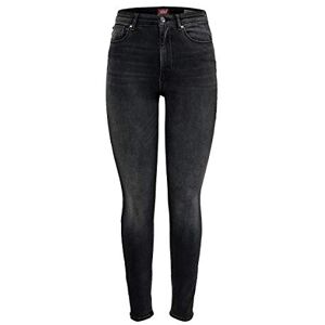 ONLY Women's Onlgosh Hw Sk ANK Bb Rea10135 Noos Skinny Jeans, Black (Black Denim Black Denim), 34 /L32 (Size: 25) ONLY Women's Onlgosh Hw Sk ANK Bb Rea10135 Noos Skinny Jeans, Black (Black Denim Black Denim), 34 /L32 (Size: 25)