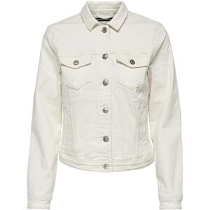 ONLY Women's ONLTIA DNM Jacket COL PIMBOX NOOS Denim Jacket, Ecru, 40 ONLY Women's ONLTIA DNM Jacket COL PIMBOX NOOS Denim Jacket, Ecru, 40