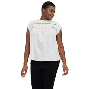 VERO MODA CURVE Women's VMDEBBIE Pleat S/L TOP WVN GA Curve NOOS Blouse, Snow White, 26 VERO MODA CURVE Women's VMDEBBIE Pleat S/L TOP WVN GA Curve NOOS Blouse, Snow White, 26