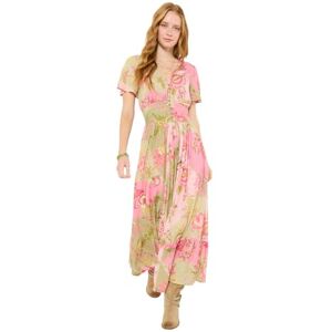 Joe Browns Women's Contrasting Floral Patchwork Maxi Dress, Regular, Green, UK 14 (Petite) Joe Browns Women's Contrasting Floral Patchwork Maxi Dress, Regular, Green, UK 14 (Petite)