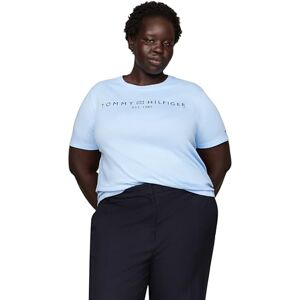 Tommy Hilfiger Women's Curve Regular Fit Round Neck Short Sleeve Logo T-Shirt, Blue (Vessel Blue), 20 Tommy Hilfiger Women's Curve Regular Fit Round Neck Short Sleeve Logo T-Shirt, Blue (Vessel Blue), 20