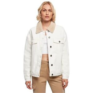 Urban Classics Women's Ladies Oversized Sherpa Denim Jacket, White raw, M Urban Classics Women's Ladies Oversized Sherpa Denim Jacket, White raw, M