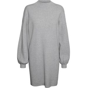 Vero Moda Women's VMNANCY LS Funnelneck Dress GA Boo, Light Grey Melange, L Vero Moda Women's VMNANCY LS Funnelneck Dress GA Boo, Light Grey Melange, L