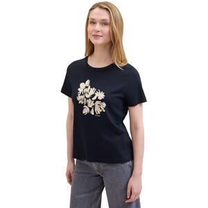 TOM TAILOR Women's 1040544 Basic T-Shirt with Print, 10932-Sailor Blue, M TOM TAILOR Women's 1040544 Basic T-Shirt with Print, 10932-Sailor Blue, M