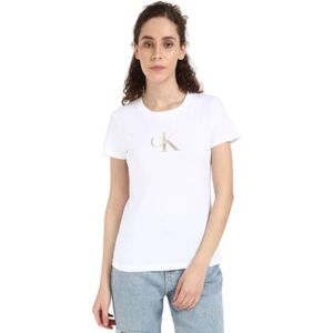 Calvin Klein Women’s Gradient Short Sleeve Slim Fit T-Shirt, White (Bright White), XXL Calvin Klein Women’s Gradient Short Sleeve Slim Fit T-Shirt, White (Bright White), XXL