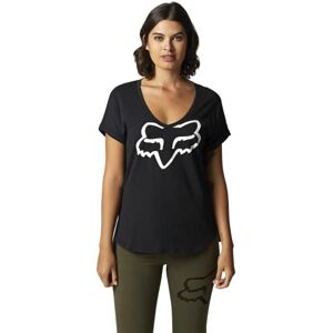 Fox Racing Womens Boundary V-Neck Tee,Black,XS Fox Racing Womens Boundary V-Neck Tee,Black,XS