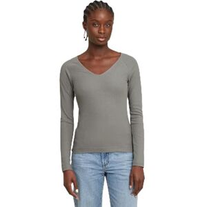 G-STAR Women's Slim Rib V-Neck Top, Green (wild olive D26064-D253-1866), L G-STAR Women's Slim Rib V-Neck Top, Green (wild olive D26064-D253-1866), L