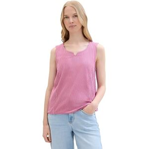 TOM TAILOR Women's Basic Striped T-Shirt Top, 35461 Orchid White Stripe, M TOM TAILOR Women's Basic Striped T-Shirt Top, 35461 Orchid White Stripe, M