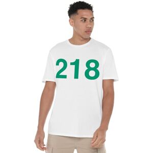 Squid Game Player 218 Unisex T Shirt, White, Large Squid Game Player 218 Unisex T Shirt, White, Large