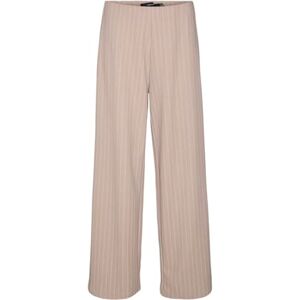 VERO MODA Women's Vmberlin My Mw Wide Print Pant Noos Trouser, Silver Mink/Stripes: Oatmeal Pinstripes, M / 32L VERO MODA Women's Vmberlin My Mw Wide Print Pant Noos Trouser, Silver Mink/Stripes: Oatmeal Pinstripes, M / 32L