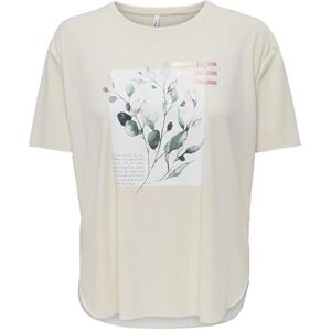 ONLY Women's Onlfree Life S/S Top Box JRS T-Shirt, Birch/Print: eucalypsus, M ONLY Women's Onlfree Life S/S Top Box JRS T-Shirt, Birch/Print: eucalypsus, M