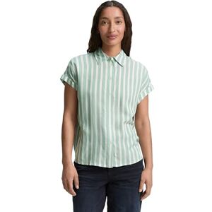 TOM TAILOR Women's Blouse, 38279 Faded Green Off White Stripe, 10 TOM TAILOR Women's Blouse, 38279 Faded Green Off White Stripe, 10