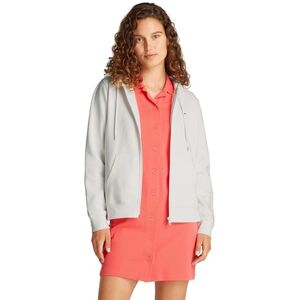 Tommy Jeans Womens Tjw Reg Flag Thru Dw0dw19729 Zip Through Hoodie, White, XXS UK Tommy Jeans Womens Tjw Reg Flag Thru Dw0dw19729 Zip Through Hoodie, White, XXS UK