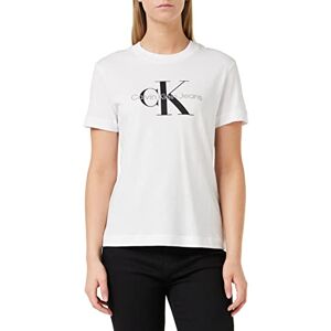 Calvin Klein Jeans Women Short-Sleeve T-Shirt Core Monologo Crew Neck, White (Bright White), M Calvin Klein Jeans Women Short-Sleeve T-Shirt Core Monologo Crew Neck, White (Bright White), M