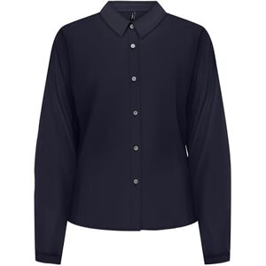 ONLY Women's Onlnova Life Elite L/S Maya Shirt Solid Blouse, Night Sky, M ONLY Women's Onlnova Life Elite L/S Maya Shirt Solid Blouse, Night Sky, M