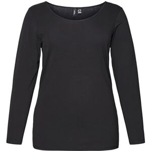 VERO MODA Curve Women's VMPAXI LS Soft U-Neck-S Curve NOOS, Black, 16/18 VERO MODA Curve Women's VMPAXI LS Soft U-Neck-S Curve NOOS, Black, 16/18