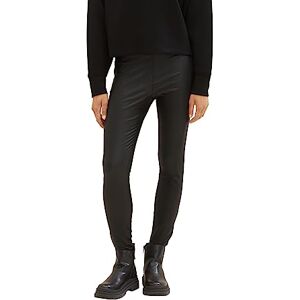 Tom Tailor Denim Women's Coated Leggings with Decorative Stitching, 14482-deep Black, XXL Tom Tailor Denim Women's Coated Leggings with Decorative Stitching, 14482-deep Black, XXL
