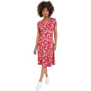 Joe Browns Women's Fashion Vintage Floral Print Jersey Dress, Regular Fit, Red, UK 10 Joe Browns Women's Fashion Vintage Floral Print Jersey Dress, Regular Fit, Red, UK 10