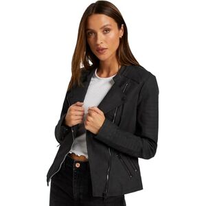 ONLY Women's Onlava Faux Leather Biker Otw Noos Jacket, Grey (Black), 8 UK ONLY Women's Onlava Faux Leather Biker Otw Noos Jacket, Grey (Black), 8 UK
