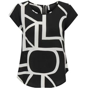 ONLY Women's ONLVIC S/S AOP TOP NOOS PTM T-Shirt, Black/AOP:Maritime Great Logo, 10 UK ONLY Women's ONLVIC S/S AOP TOP NOOS PTM T-Shirt, Black/AOP:Maritime Great Logo, 10 UK