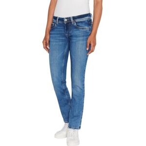 Pepe Jeans Women's Single Button Slim Low Waist PL204587 Jeans, Blue (Denim-XW6), 30W / 34L Pepe Jeans Women's Single Button Slim Low Waist PL204587 Jeans, Blue (Denim-XW6), 30W / 34L