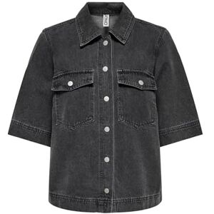 ONLY Women's Onlbelle S/S Shirt DNM Gua Noos, Washed Black, S ONLY Women's Onlbelle S/S Shirt DNM Gua Noos, Washed Black, S