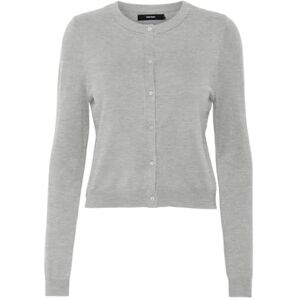 VERO MODA Women's Vmglory LS O-Neck Short Cardigan Ga Noos Sweater, Light Grey Mix, XXL VERO MODA Women's Vmglory LS O-Neck Short Cardigan Ga Noos Sweater, Light Grey Mix, XXL
