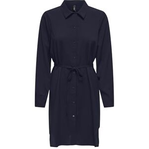 ONLY Women's Onlnova Life Elite L/S Shirt Dress Solid, Night Sky, XL ONLY Women's Onlnova Life Elite L/S Shirt Dress Solid, Night Sky, XL