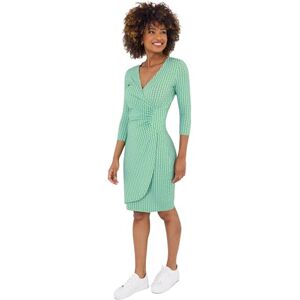 Joe Browns Women's Retro Geometric Print Long Sleeve Jersey Dress, Regular Fit, Green, UK 18 Joe Browns Women's Retro Geometric Print Long Sleeve Jersey Dress, Regular Fit, Green, UK 18