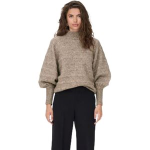 ONLY Women's Onlcelina Ls High Pullover KNT Noos Sweater, Chestnut/Detail: w. Melange, XXL ONLY Women's Onlcelina Ls High Pullover KNT Noos Sweater, Chestnut/Detail: w. Melange, XXL