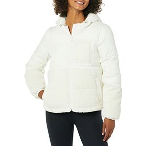Amazon Essentials Women's Full-Zip Sherpa Fleece Hooded Puffer Jacket, Ivory, Small Amazon Essentials Women's Full-Zip Sherpa Fleece Hooded Puffer Jacket, Ivory, Small