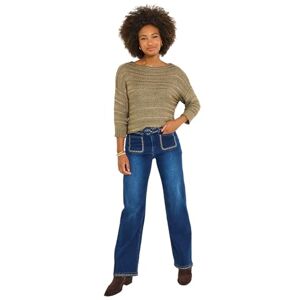 Joe Browns Women's Boat Neck Ladder Knit Jumper, Regular, Gold, UK 14 Joe Browns Women's Boat Neck Ladder Knit Jumper, Regular, Gold, UK 14