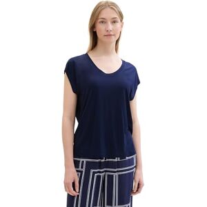 TOM TAILOR Women's 1042785 T-Shirt, 10668-Sky Captain Blue, XL TOM TAILOR Women's 1042785 T-Shirt, 10668-Sky Captain Blue, XL