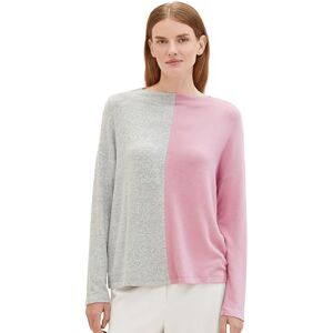 TOM TAILOR Women's 1040037 Long-Sleeved T-Shirt, 33966 Dusty Vanda Melange, XXL TOM TAILOR Women's 1040037 Long-Sleeved T-Shirt, 33966 Dusty Vanda Melange, XXL