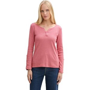 TOM TAILOR Women's 1024688 Henley Long-Sleeved Shirt with Striped Pattern, 11849-Doeskin, 33W / 30L TOM TAILOR Women's 1024688 Henley Long-Sleeved Shirt with Striped Pattern, 11849-Doeskin, 33W / 30L